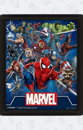 3D постер Marvel (Cinematic Icons)