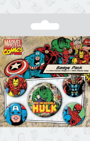 Набор значков Marvel Retro (Hulk)