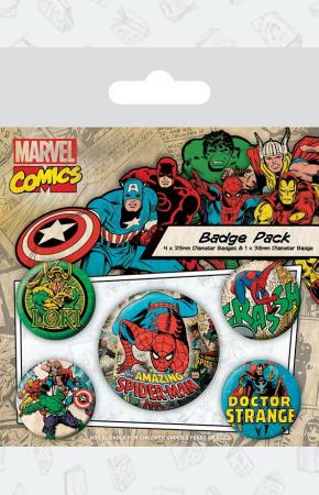 Набор значков Marvel Retro (Spider-Man)