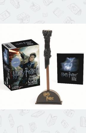 Светящаяся волшебная палочка Гарри Поттера в комплекте со стикер-буком