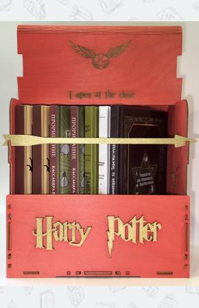 Комплект в сундуке. Все 7 книг из Гарри Поттера. Учебники Хогвартса. Красный