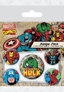 Набор значков Marvel Retro (Hulk) Набор значков Marvel Retro (Hulk)